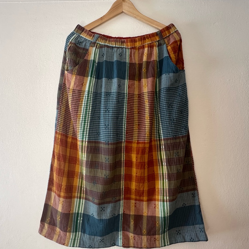 Ace & Jig Colorful Plaid A-Line Skirt